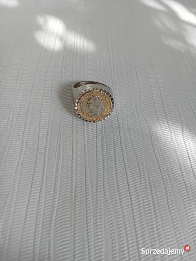Stary sygnet Męski z monetą Piercing Giżycko