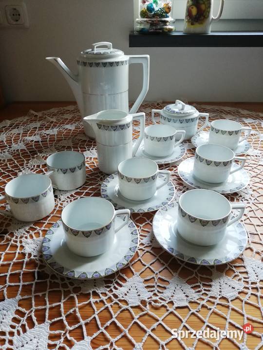 Zestaw starej sygnowanej porcelany małopolskie Ropa