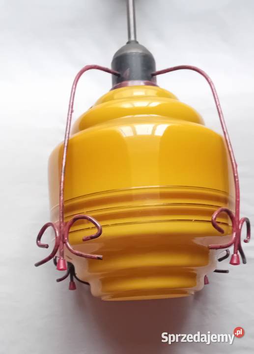 Lampa sufitowa z PRL Mid Century Design lata 50e Koźminek