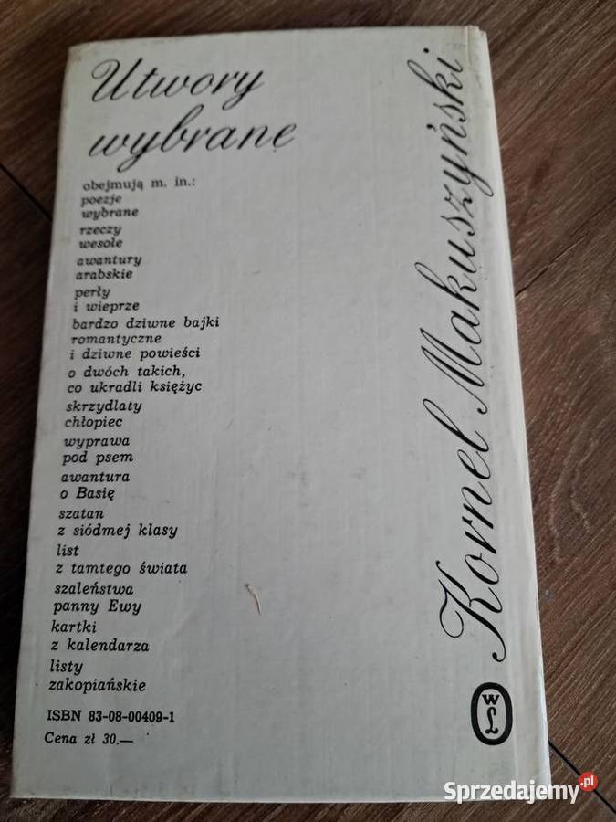 książka z 1980r bezgrzeszne lata Kornela Sandomierz