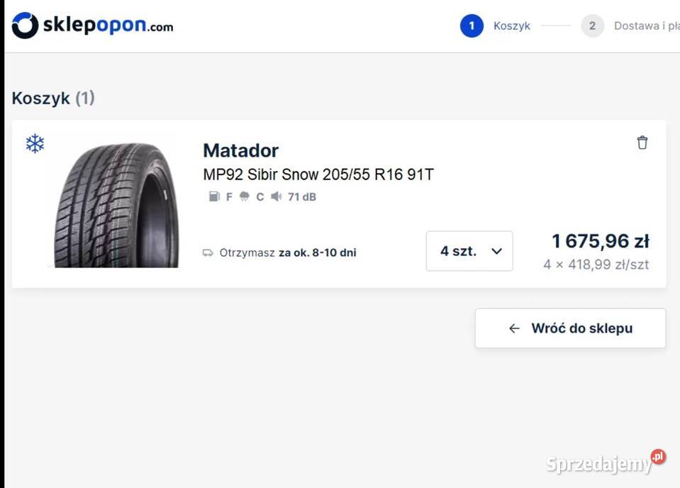 Matador Sibir Snów 2055516 NOWE H do 210 km/h Muszyna sprzedam