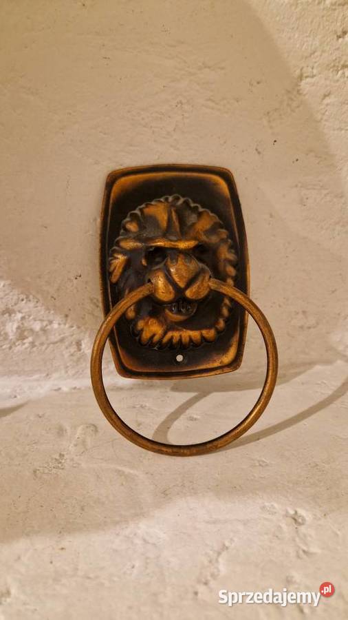 Oryginalna KOŁATKA do drzwi z rzeźbą tygrysa lubelskie