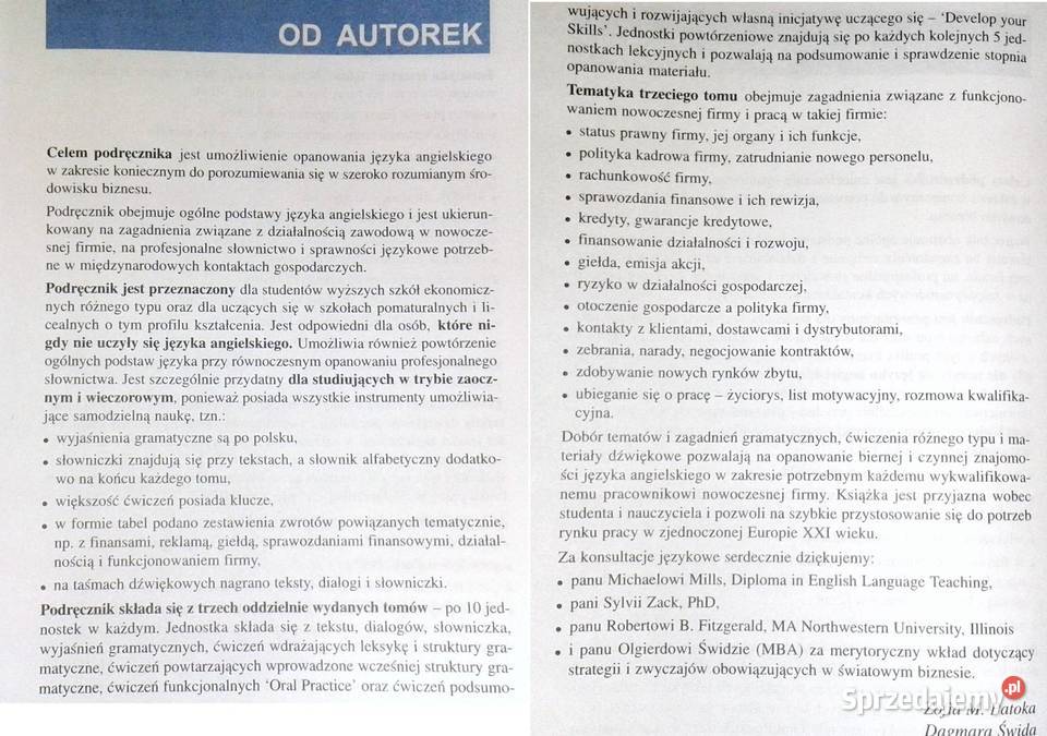 Basic English for Business 3 Z M Patoka D Świda Pozostałe Chełm