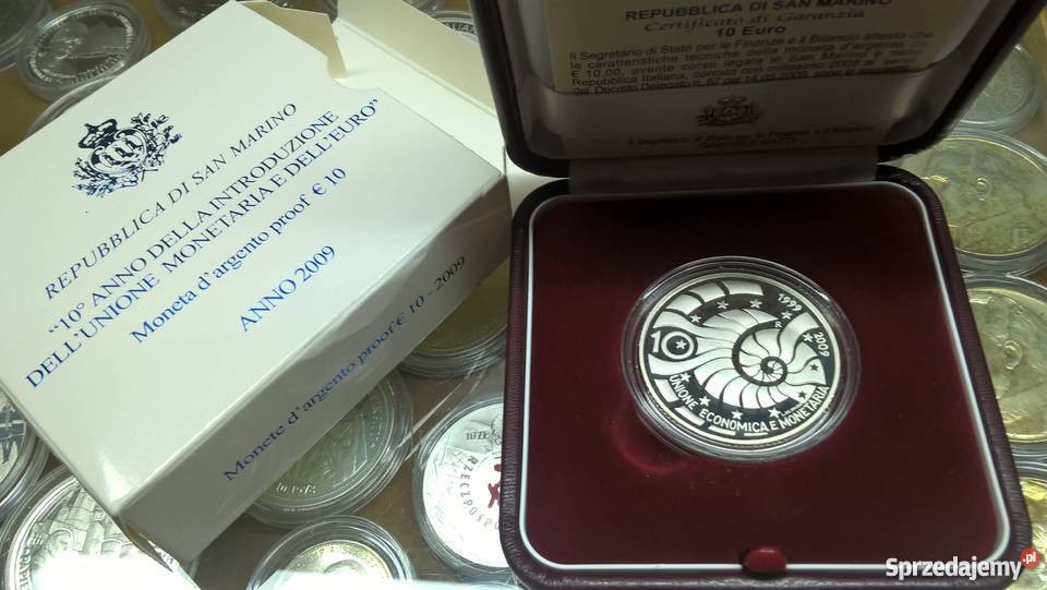 10 EUROSAN MARINO 2009 EUROPEJSKA UNIA MONETARNA Warszawa sprzedam