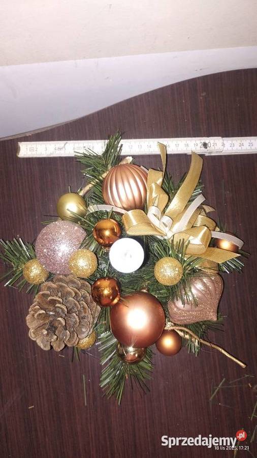 Stroik świąteczny na stół okrągły 20 Sokołowice