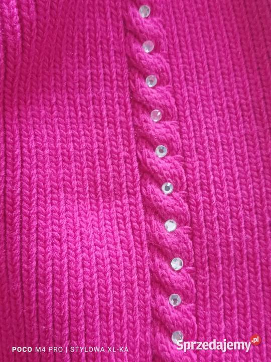 CZAPKA damska Różowa z kryształkami przejściowa Wieluń