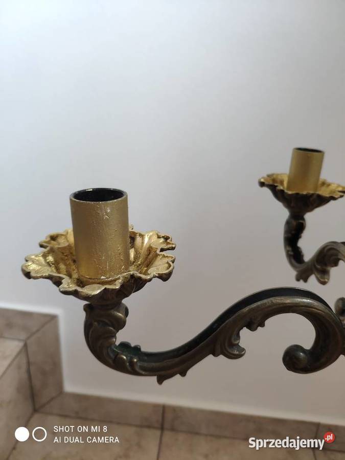 stary mosiężny brąz francuski żyrandol Kraków