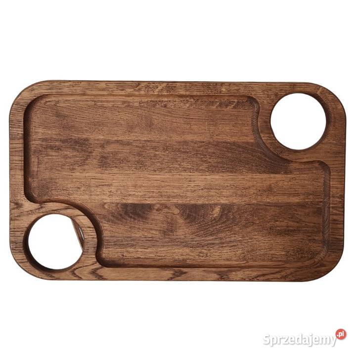 Taca patera deska dębowa stolik śniadaniowy Akcesoria kuchenne Skawina