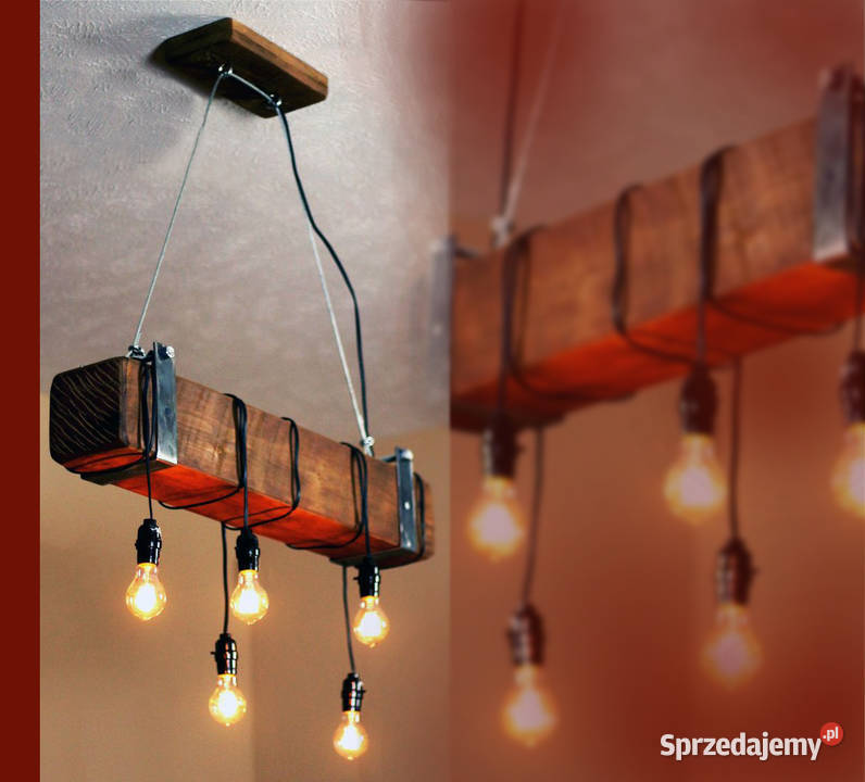 Lampa wisząca Drewniana PRODUCENT Lampy Warszawa