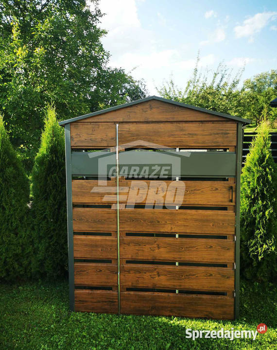 Wiata śmietnikowa dwuspad 13x05m Schowek