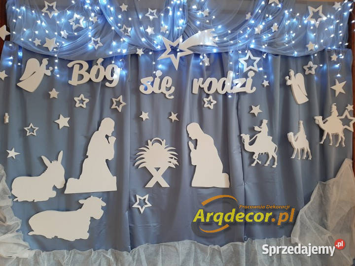 Styropianowe dekoracje na jasełka Boże Dębna
