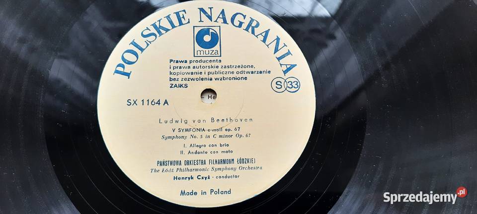 Winyl BEETHOVEN V Symfonia wielkopolskie Poznań