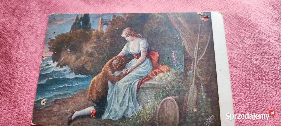 Pocztówka Przebacz scenka dworska 1920r Wrocław