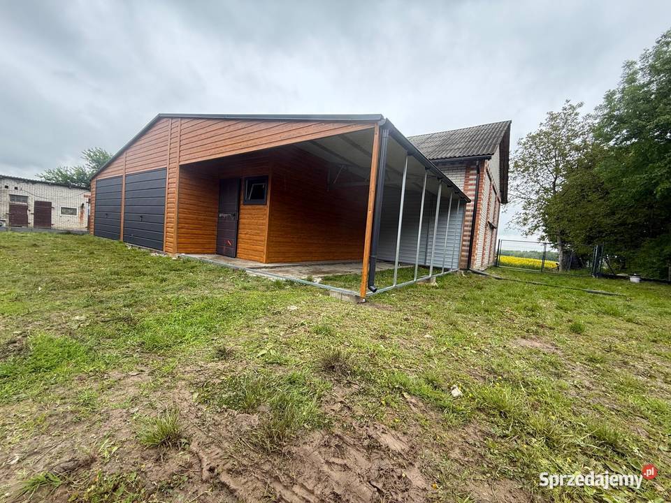 Garaż Blaszany 12x6 Drewnopodobny hala wiata Lublin