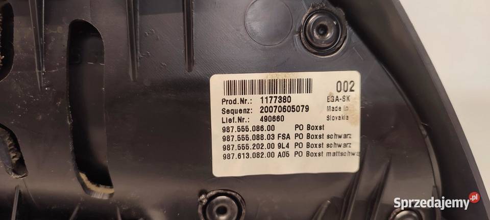PORSCHE CAYMAN S BOCZEK DRZWI PRAWY PRZÓD RHD