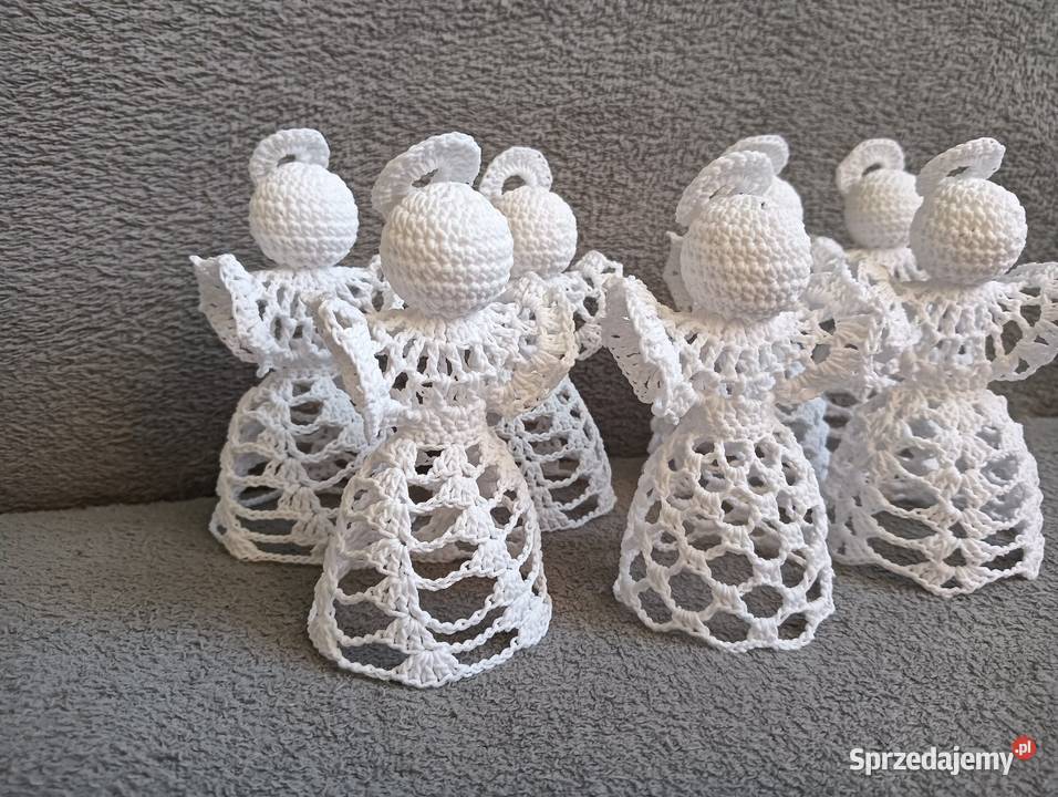 Aniołki szydelkowe ozdoby świąteczne Rękodzieło