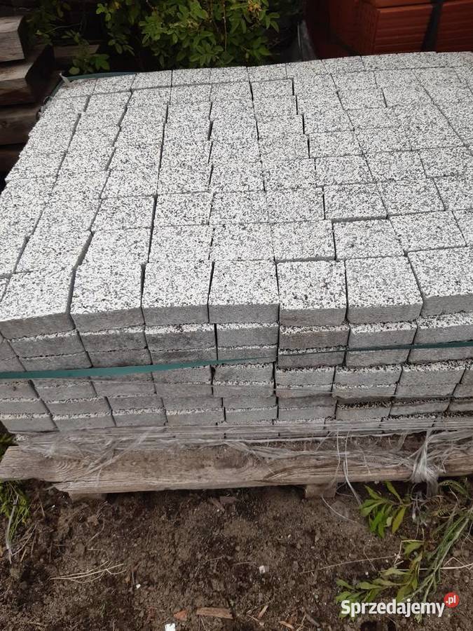 Kostka brukowa o grubości 4 Vesta szara plukana Łęczna