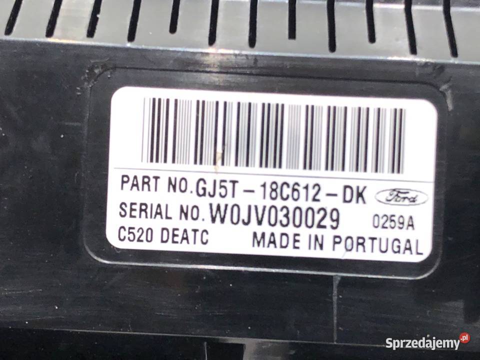 PANEL STEROWANIA NAWIEWU FORD KUGA II