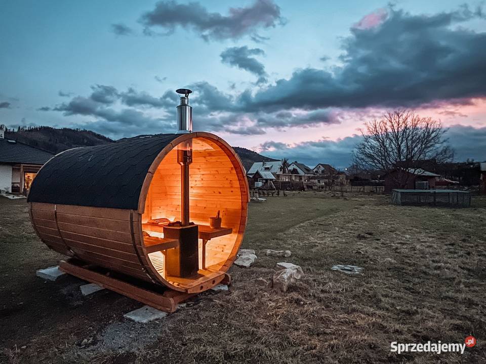 Sauna Beczka Ogrodowa Bania Ruska z Piecem Dom i Ogród Olecko