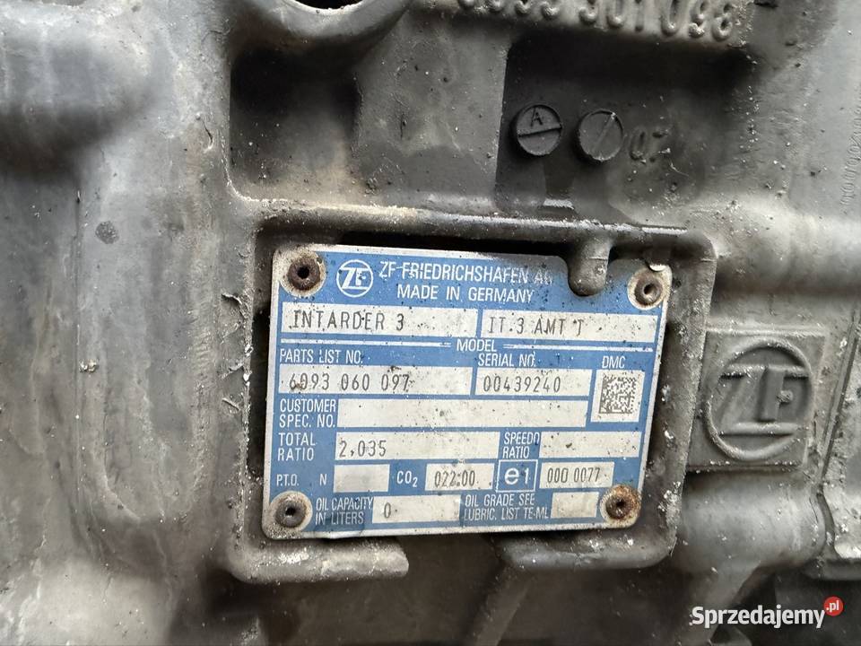 Skrzynia biegów traxon 12 TX 2211 TD daf xg xg Siedlec