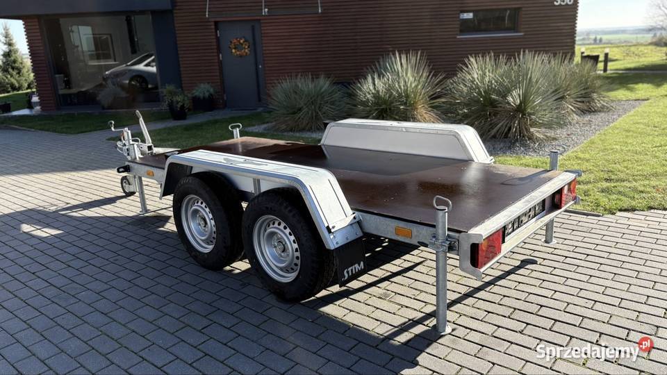 Przyczepa dwuosiowa mini koparka agregat maszyny