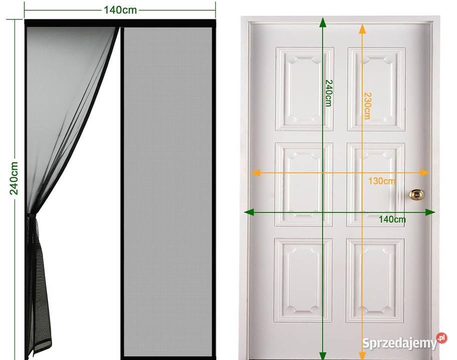 Cinkiee moskitiera na drzwi 140x240 łódzkie Dzietrzkowice