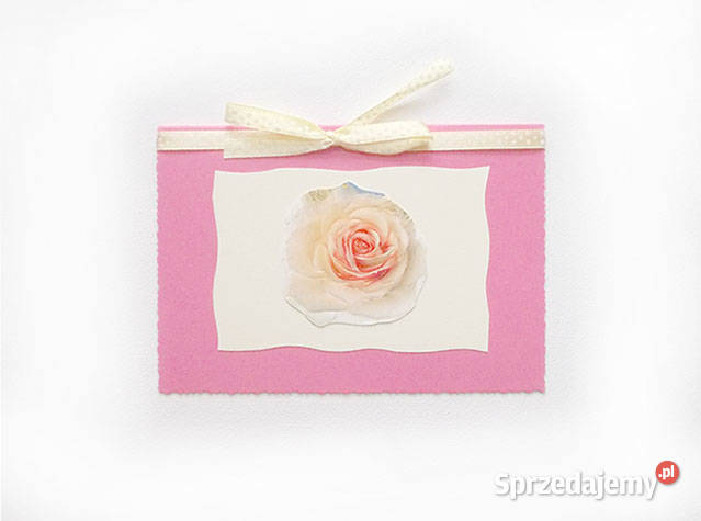 różowa kartka okolicznościowa ładna kartka z Szczecin