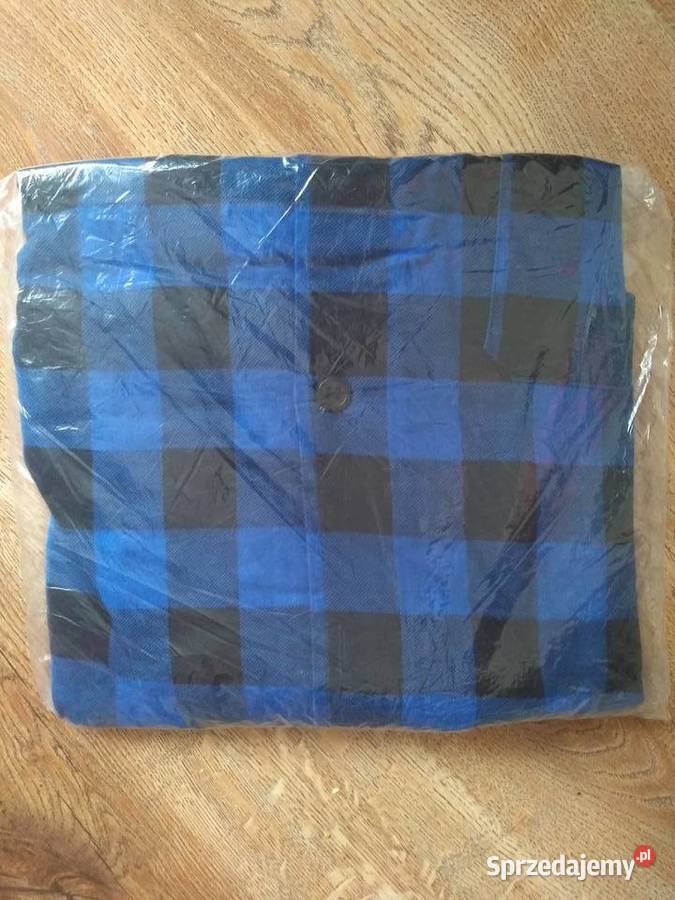 Koszula flanelowa robocza BHP w kratę niebiesko dolnośląskie Przemków