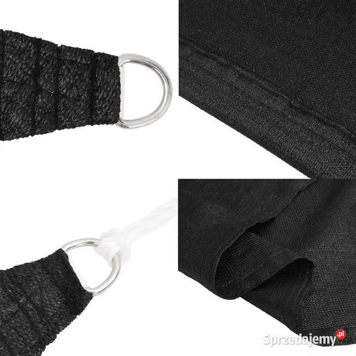 Żagiel przeciwsłoneczny 160 gm czarny 25x25 m