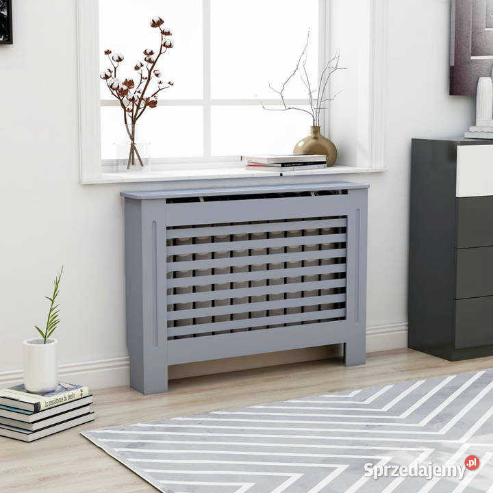Osłona na kaloryfer antracytowa 112x19x815 MDF
