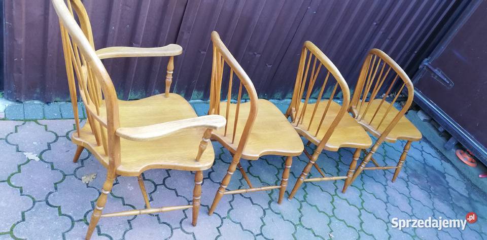 Krzesło krzesła 4 drewniane stylowe fotel sprzedam