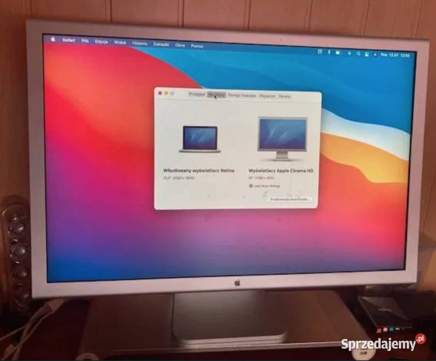 monitor komputerowy cinema HD display Apple Mac 25" i większe Mikołów