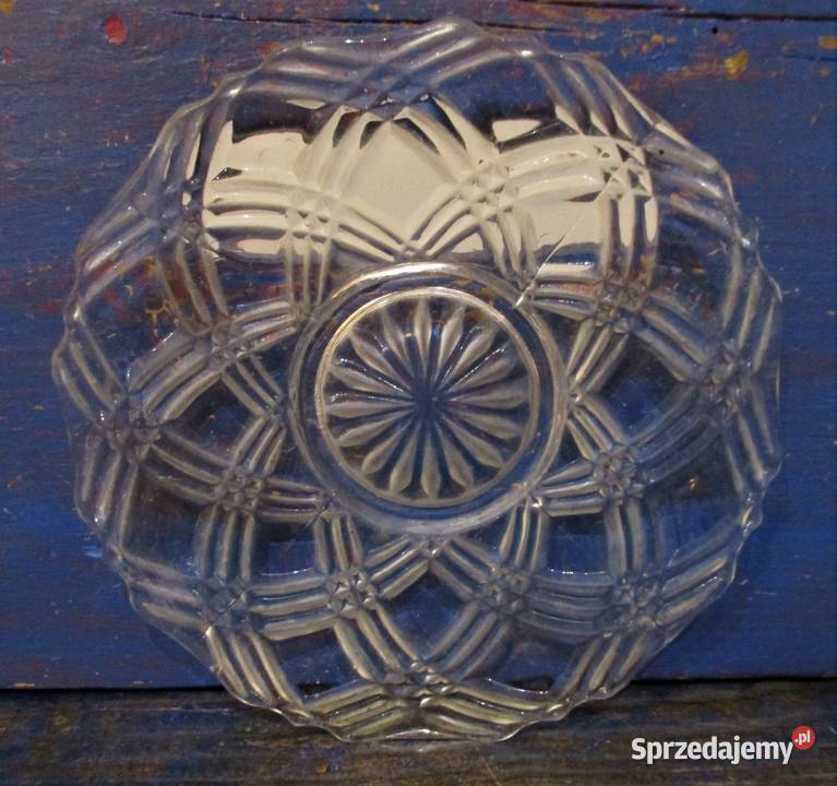 Szklany Talerzyk Deserowy PRL Nieporęt