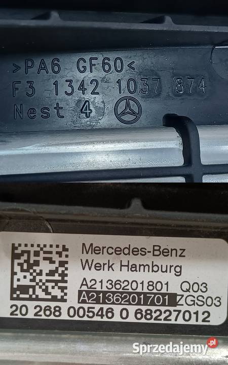 MERCEDES E W213 PAS PRZEDNI WZMOCNIENIE ZDERZAKA osobowe Pleszew sprzedam
