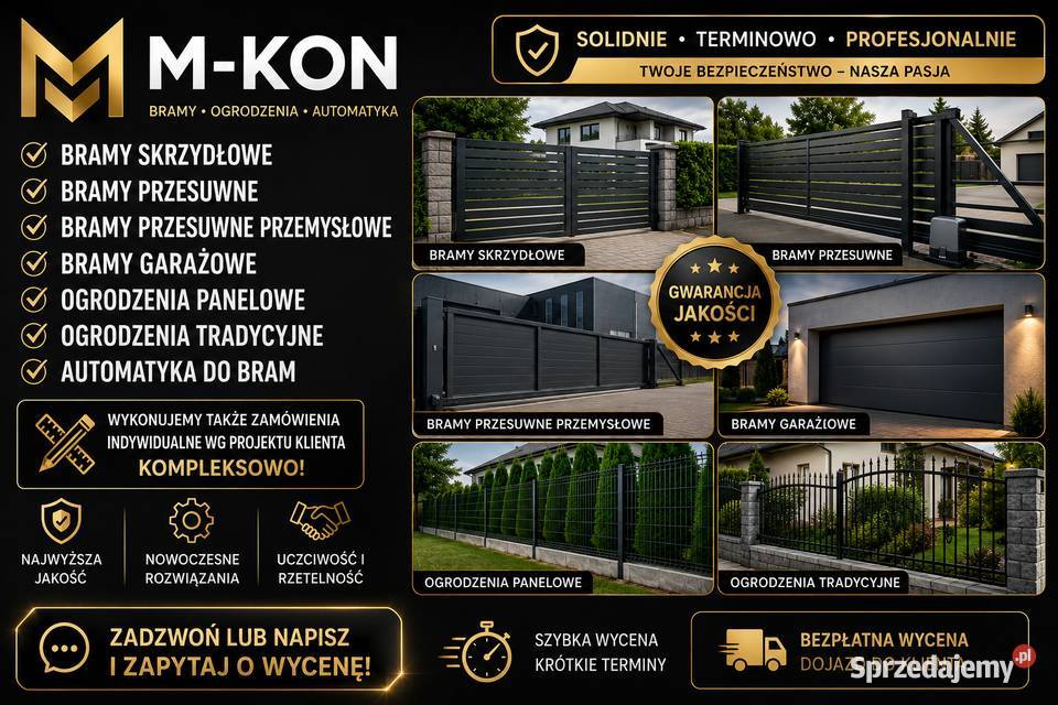 Brama Przesuwna Palisada Pionowa Mińsk Mazowiecki