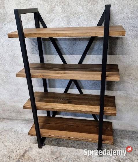 Regał NA WYMIAR na książki DĘBOWY oflis loft