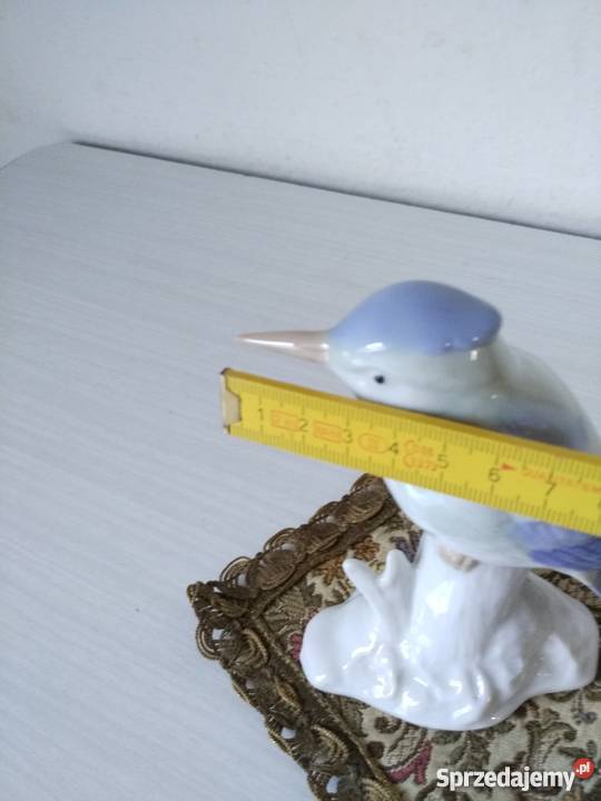 Piękny ptak z porcelany Porcelana i szkło Ropa