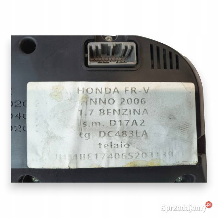 LICZNIK ZEGARY 78100SJDG012M1 Honda FRV 17 16V osobowe Chełm