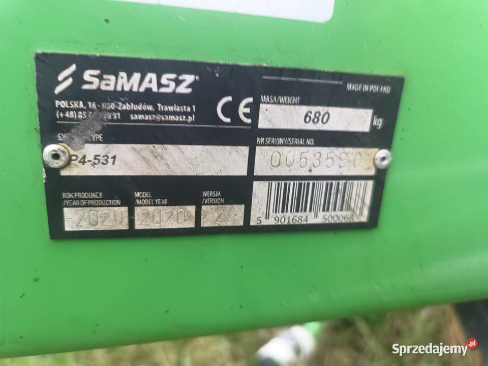 Przetrzasacz samasz p4531 mazowieckie Latowicz sprzedam