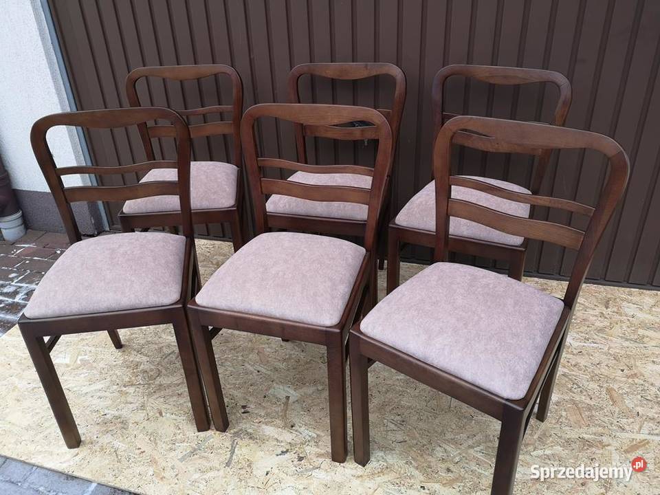 Krzesła ARTDECO Stare Antyk Komplet 6 Sztuk wielkopolskie Swarzędz