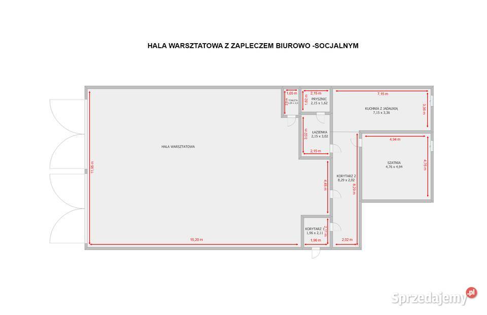 Do wynajęcia hala warsztatowa magazynowa plac
