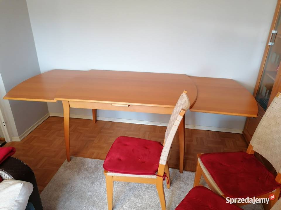 Sprzedam stół rozkładany z 6 krzesłami 135cm Łódź sprzedam
