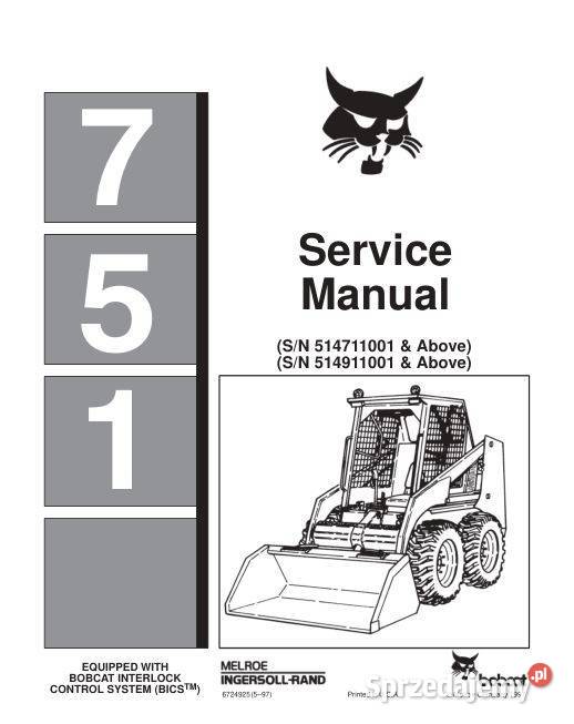 Bobcat 751 instrukcja naprawy świętokrzyskie Kielce
