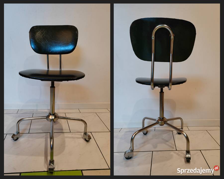 Krzesło obrotowe vintage lata 70 wielkopolskie Kalisz