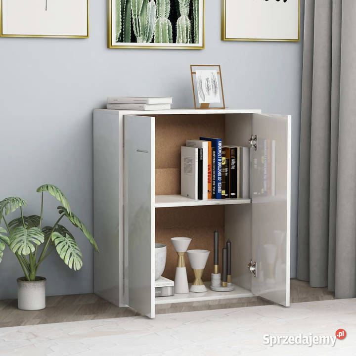 Szafka biała z połyskiem 60x30x75 materiał sprzedam