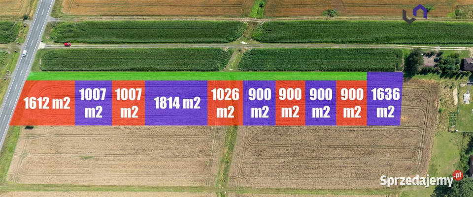 Działka na sprzedaż Paniówki Zwycięstwa 1612m2 asfalt