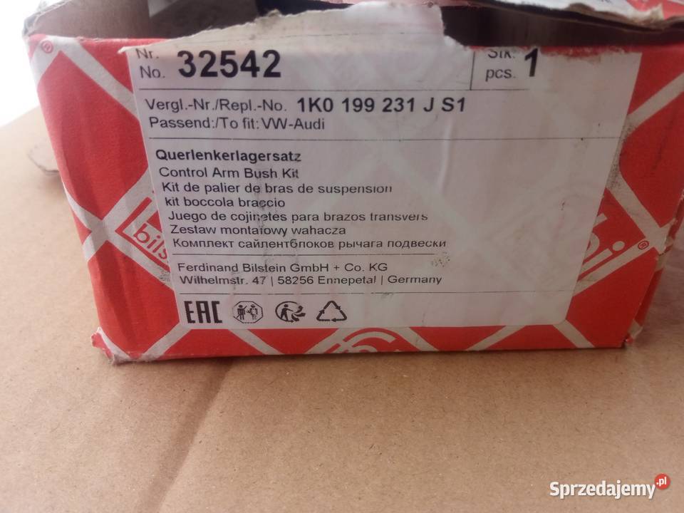 Filtry klocki tuleje końcówki drążków VW audi