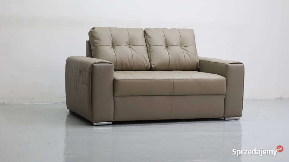 2 osobowa sofa kanapa kolor piaskowy SKÓRA Poznań