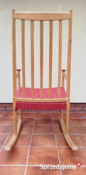 Fotel bujany PRL art deco stylowy na biegunach mazowieckie Sulbiny
