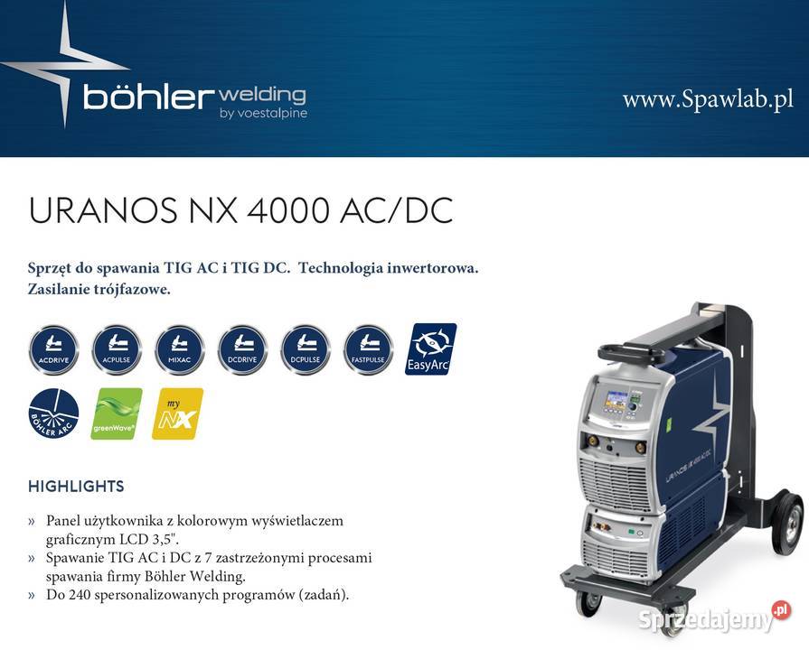 Bhler Selco Uranos NX 5000 AcDc Spawarki inwertorowe wielkopolskie Krotoszyn
